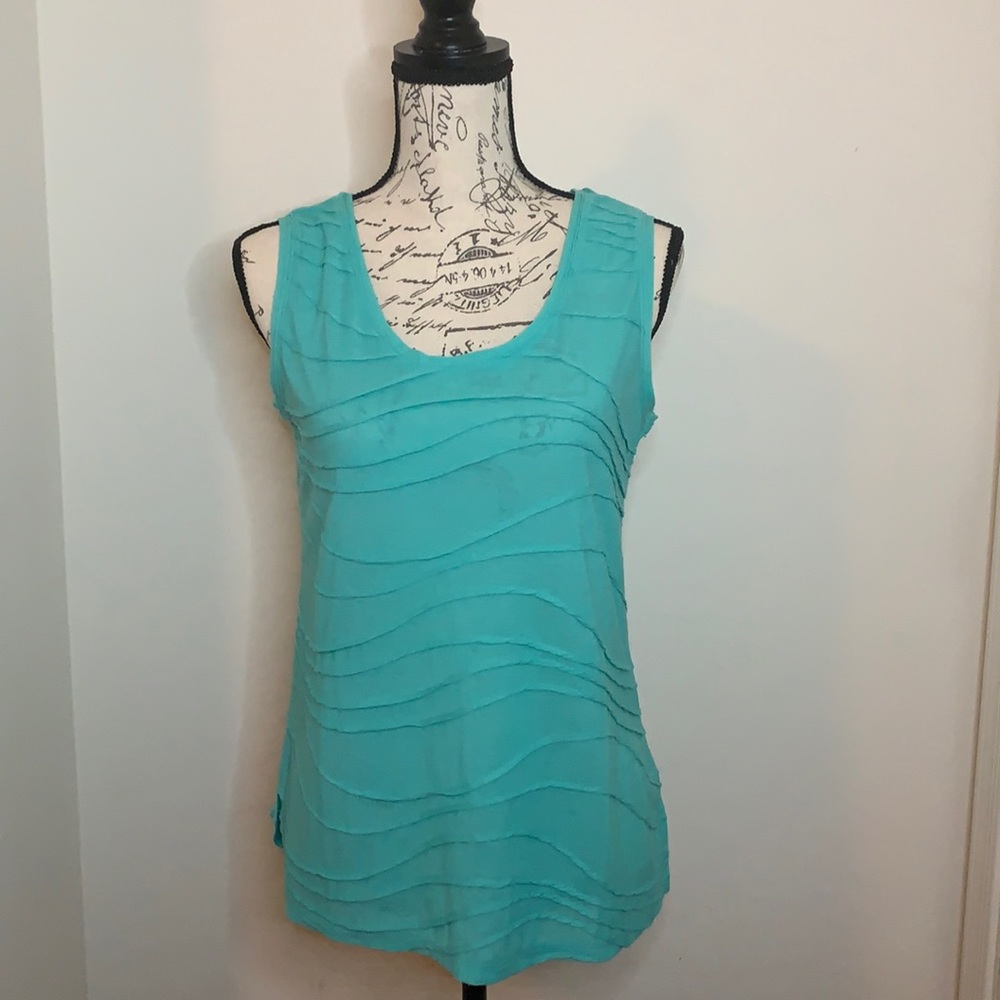 { Simply Very Very Wang } turquoise tank top.